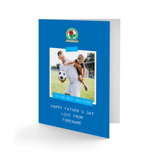 Blackburn Rovers FC Best Dad Ever Photo Upload Father's Day Card