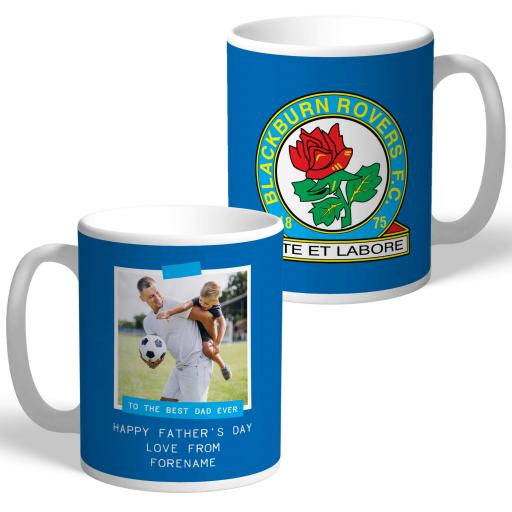 Blackburn Rovers FC Best Dad Ever Photo Upload Mug