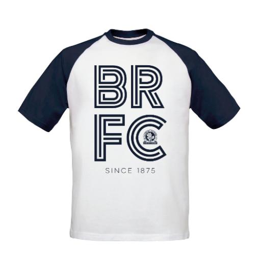 Blackburn Rovers FC Stripe Baseball T-Shirt