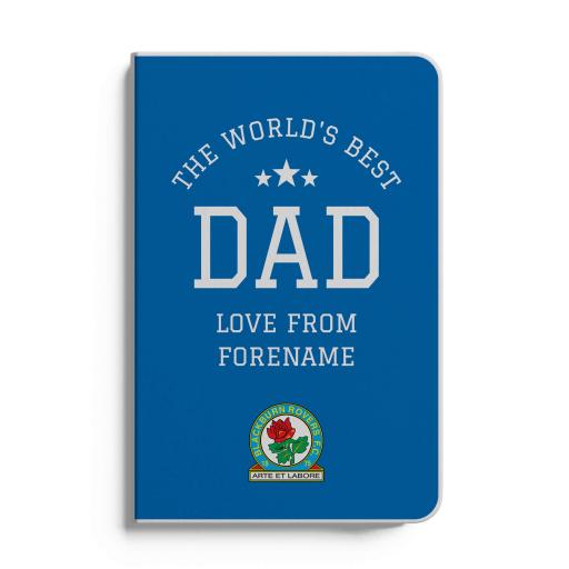 Blackburn Rovers FC World's Best Dad A5 White Lined Notebook